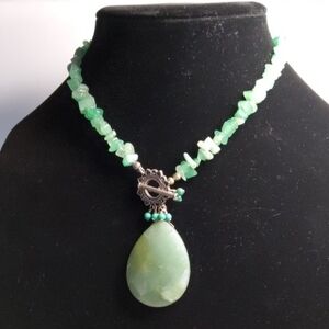 Green Aventurine Gemstone Necklace.